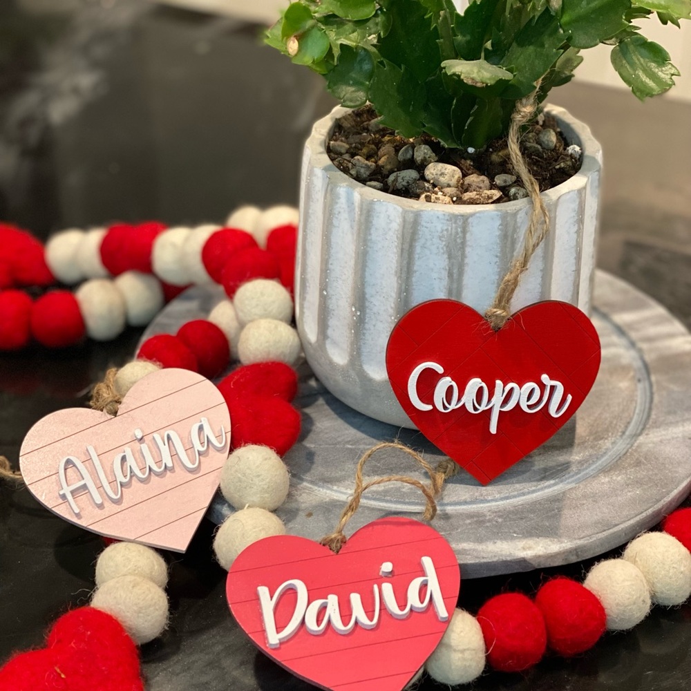 Cute Valentine heart tags, gift tags